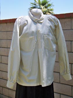 Shirt with hand-sewn details